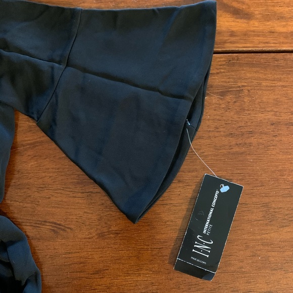 I.N.C. Black Keyhole Neck Dress with Bell Sleeves. Size S petite. - Picture 5 of 8